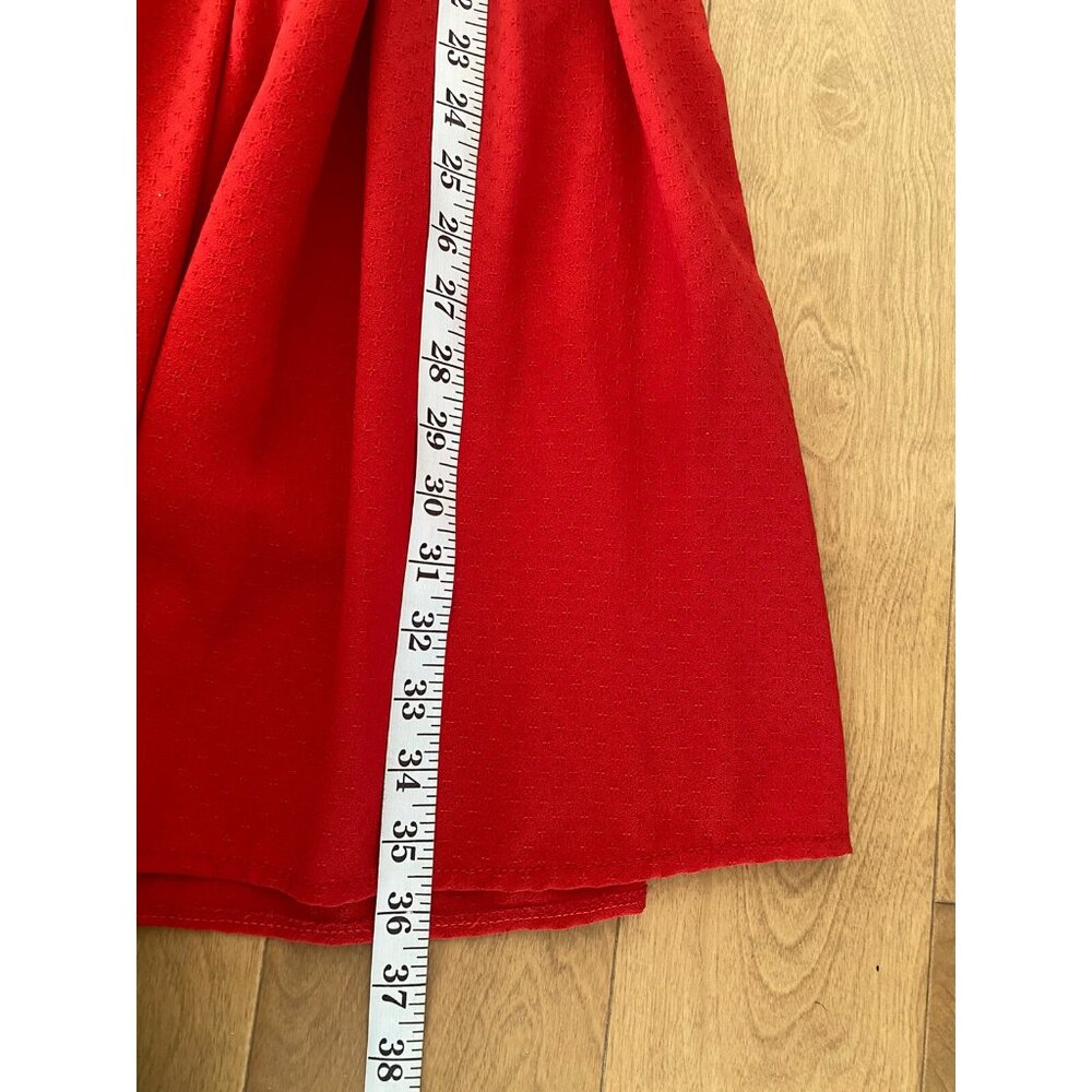 Vanessa Red Fit And Flare Pleated Red Dress Size 42 (US Size 10) - Picture 4 of 7